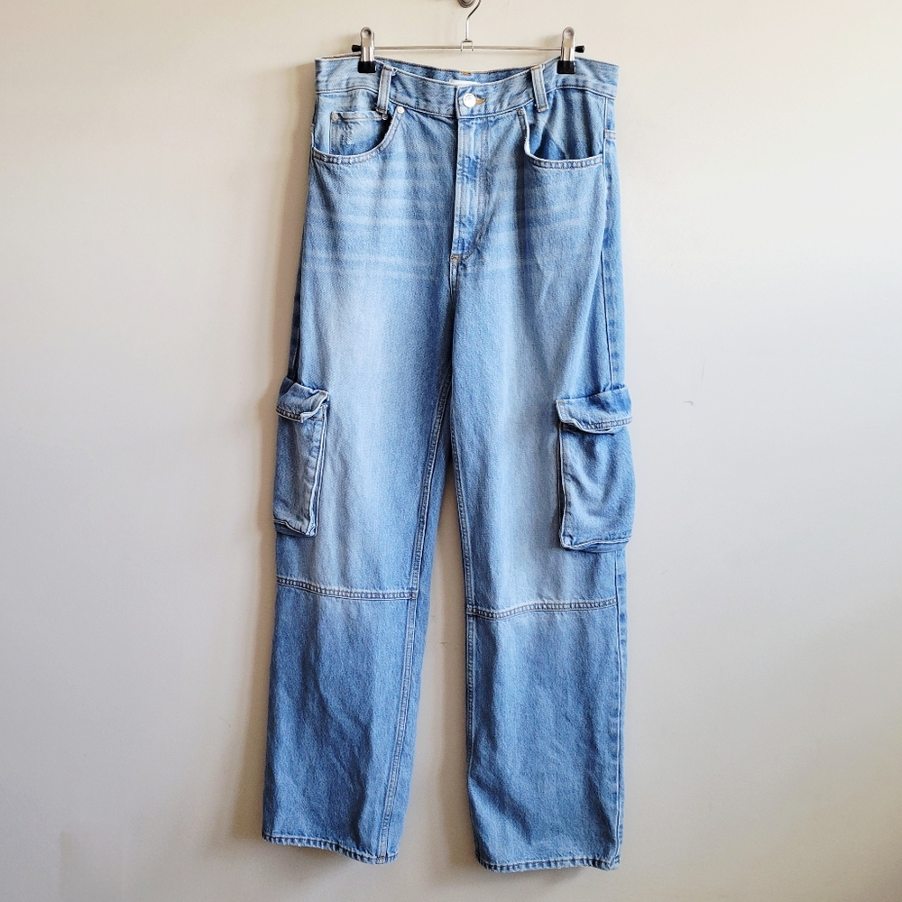 SANDRO High Rise Cookie Cargo Jeans - Picture 7 of 13